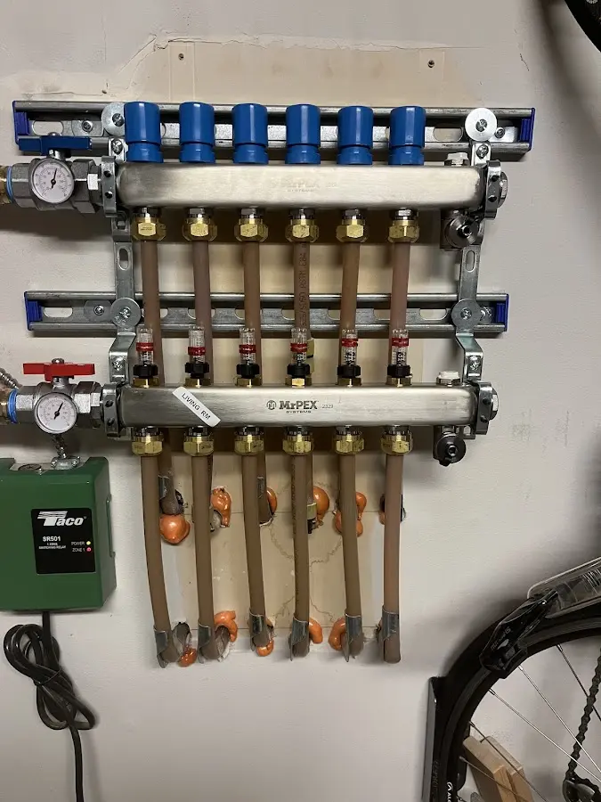 Plumber performing Gas Line Installation at a residential property in San Gabriel